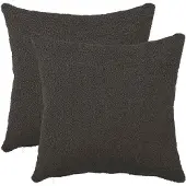 vidaXL Kussensloop 2 st HEERLEN Donkergrijs 40 x 40 cm Bouclé