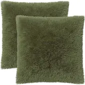 vidaXL Kussen 2 st HEERLEN Groen 80 x 80 cm PV Fleece