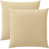 vidaXL Kussensloop 2 st HEERLEN Beige 65 x 65 cm Polyester