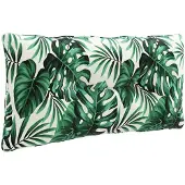 vidaXL Rugkussen PUTTEN 100% Polyester Bladpatroon 80 x 40 x 10 cm