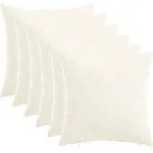vidaXL Kussensloop 6 st HEERLEN Wit 45 x 45 cm Stof