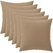 vidaXL Kussensloop 6 st HEERLEN Taupe 45 x 45 cm Polyester