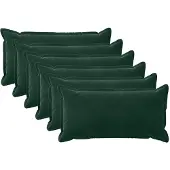 vidaXL Kussensloop 6 st HOUTEN Donkergroen 40 x 80 cm Fluweel