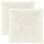 vidaXL Kussen 2 st HEERLEN Wit 60 x 60 cm PV Fleece