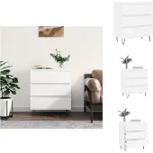 vidaXL Dressoir 60x35x70 cm bewerkt hout wit