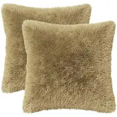 vidaXL Kussen 2 st HEERLEN Lichtgrijs 30 x 30 cm PV Fleece