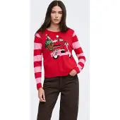 ONLY Onlxmas Gebreide Trui Dames Rood L