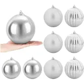 vidaXL Kerstbalset XL 9 st zilver Ø 15 cm Kunststof