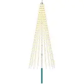 vidaXL Kerstboomverlichting met grondspies en vlaggenmast 250 cm