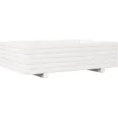 vidaXL Plantenbak 90x60x26,5 cm massief grenenhout wit