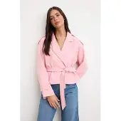 Trendyol TRENDYOLMİLLA Dames Roze Effen Lang Regular fit Blazers
