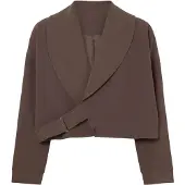 Trendyol TRENDYOLMİLLA Dames Bruin Effen Lang Regular fit Blazers