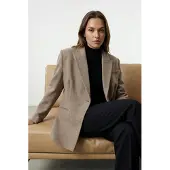 Trendyol TRENDYOLMİLLA Dames Bruin Effen Lang Getailleerd Blazers