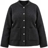Trendyol Dames Grijs Effen Lang, Regular fit Grote maten Blazers