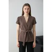 Trendyol TRENDYOLMİLLA Dames Bruin Effen Kort Regular fit Blazers