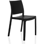 Hjh LIVING Eetkamerstoel / bezoekersstoel T37 V kunststof zwart 4-pack