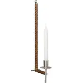 ERNST gevlochten wandlamp Geborsteld staal, 47 cm
