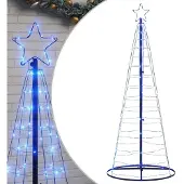 vidaXL LED-kerstboom 200 LEDs 180 cm blauw