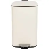 Housecraft living rechthoekige prullenbak 20 liter - crème