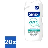 Sanex 20 x Zero % - Douchegel - Hydrateert - Alle Huidtypes - 400 ml - Voordeelverpakking - 20 stuks