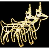 vidaXL Kerstfiguur rendier 2 st 60x30x60 cm warmwit
