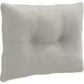 vidaXL Rugkussen PUTTEN 100% Polyester Grijs 50 x 40 x 10 cm