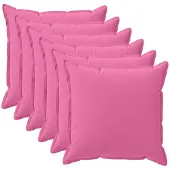 vidaXL Kussensloop 6 st HOUTEN Roze 45 x 45 cm Polyester