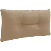 vidaXL Rugkussen PUTTEN 100% Polyester Taupe 80 x 40 x 10 cm