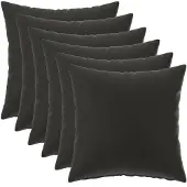 vidaXL Kussensloop 6 st HEERLEN Zwart 35 x 35 cm Polyester