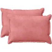 vidaXL Kussen met kussen HOUTEN 2 st Roze fluweel