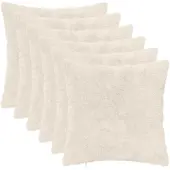 vidaXL Kussensloop 6 st HEERLEN Wit 30 x 30 cm Nep Konijnenbont