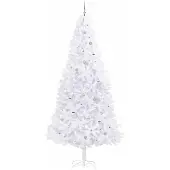 vidaXL Kunstkerstboom met 300 LED Wit 300 cm PVC en Staal
