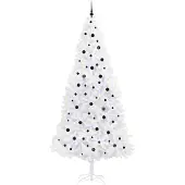 vidaXL Kunstkerstboom met 300 LED Wit 300 cm PVC en Staal