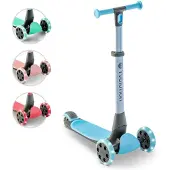 Yvolution - Yglider Nua Blauw - Vederlichte Step Met Led Wielen - Maximaal Belastbaar Tot 50 Kilo - Geschikt van 3 tot 10 Jaar