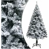 vidaXL Kunstkerstboom met sneeuw 120 cm groen