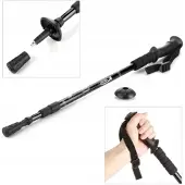 Pronett Verstelbare Trekkingstokken 135cm - Zwart, Merkloos