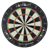 Gamesson Champion Bristle Dartbord– Professioneel Sisal Dartbord Tournament Edition – 45,7 cm – Staple Free Bullseye – Zelfherstellend Dartbord