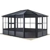 Sojag paviljoen Charleston, 12x15, antraciet, 384 x 489 x 281 cm (L x B x H), aluminium