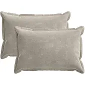 vidaXL Kussensloop 2 st HOUTEN Lichtgrijs 50 x 75 cm Chenille Stof