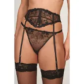 Hunkemoller Waspie Peonie Zwart Dames | Maat: XL