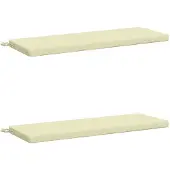 vidaXL Bankkussens SOEST 2 st 100% Polyester Crèmekleurig