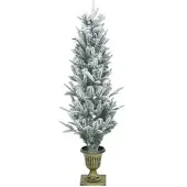 vidaXL Mini Kerstboom 120 cm PVC en PE Groen en Wit