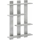 vidaXL Wandplank Betongrijs 61 x 13,5 x 88 cm Bewerkt hout