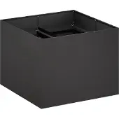 vidaXL Plantenbak Zwart 80 x 80 x 60 cm Koudgewalst staal