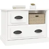 vidaXL Nachtkastje 60x39x45 cm wit