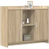 vidaXL Dressoir Sonoma Oak 98,5 x 33 x 80 cm Bewerkt hout