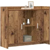vidaXL Dressoir Old Wood 98,5 x 33 x 80 cm Bewerkt hout