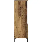 vidaXL Hoge kast, gerecycled hout, 40 x 36 x 110 cm, houtvezel