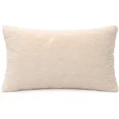 ANRO Sierkussen Crème 50x30 cm - Imitatiebont - Inclusief vulling