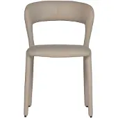 Woood Noble Eetkamerstoel - Leerlook - Beige - 76x51x56